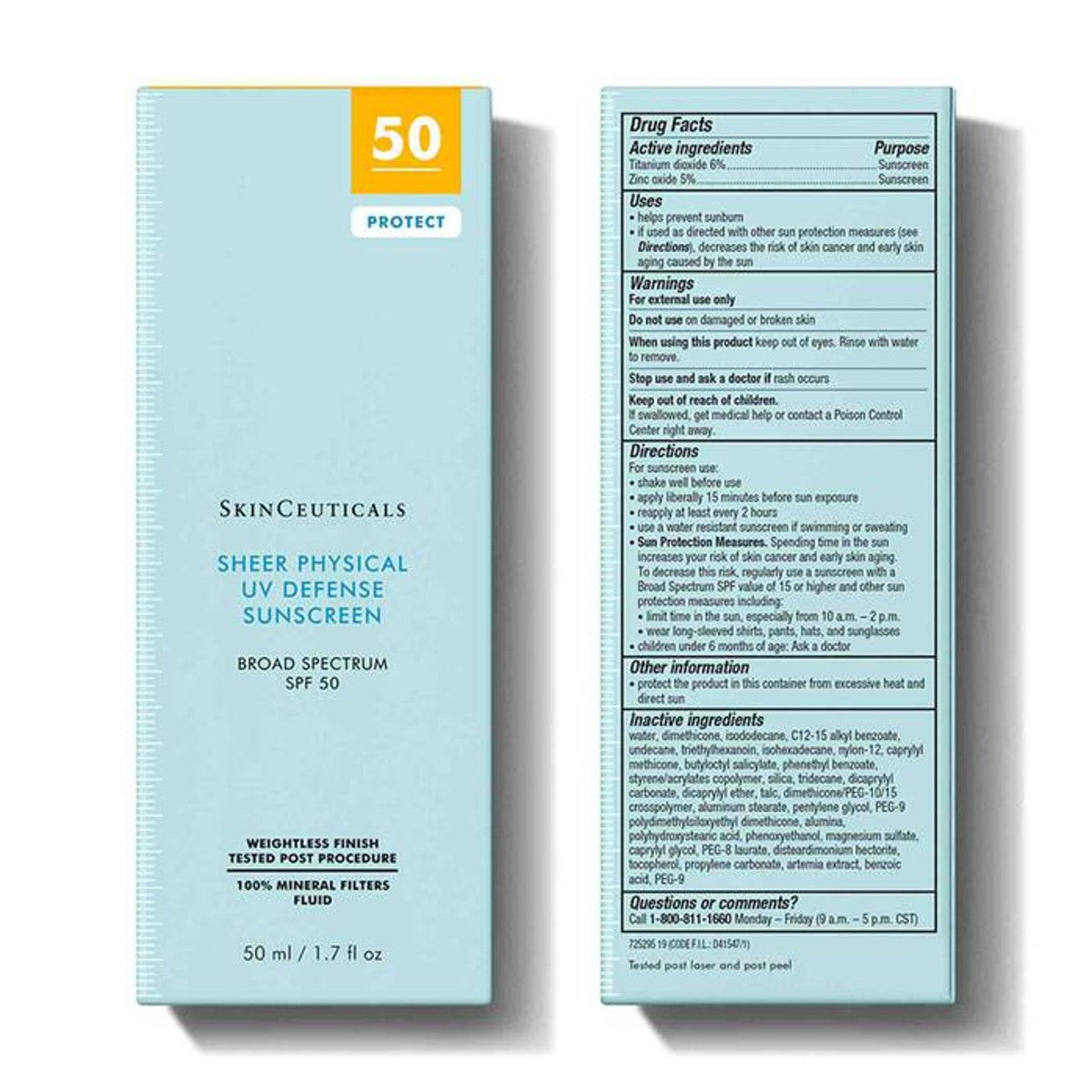 Skinceuticals SHEER PHYSICAL UV DEFENSE SPF 50
